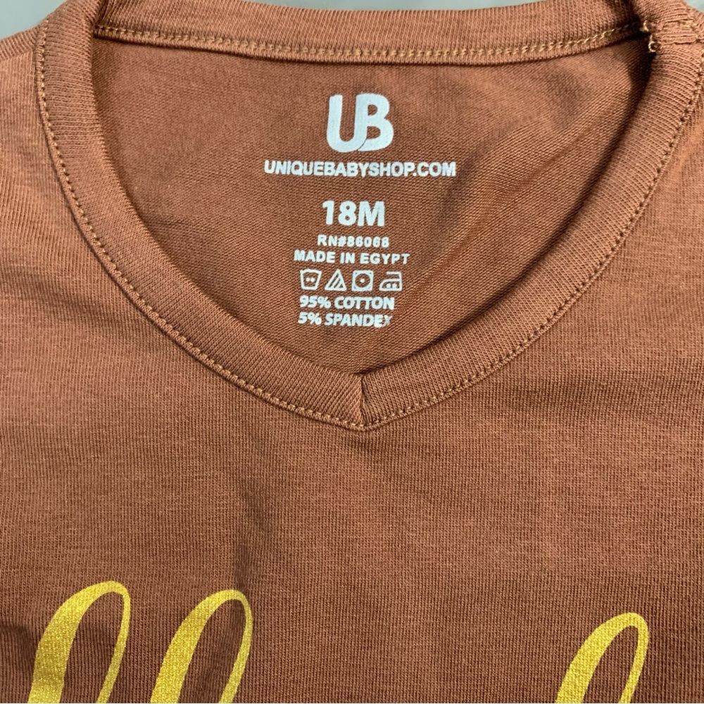 Unique baby shop New cute Thanksgiving outfit Size 18 months - Picture 6 of 7